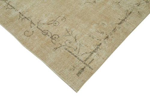 Vintage Beige Vintage Cotton Wool Handmade Area Rug 5'9'' x 9'3''