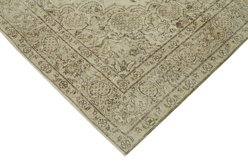 Vintage Beige Vintage Cotton Wool Handmade Area Rug 5'8'' x 8'8''