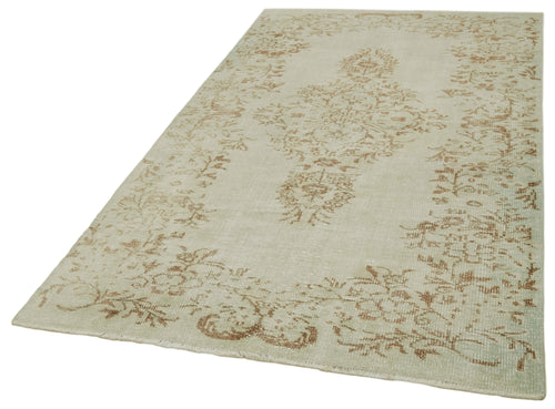 Vintage Beige Vintage Cotton Wool Handmade Area Rug 5'0'' x 8'11''