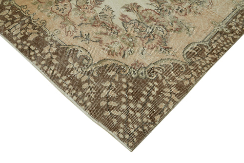 Vintage Beige Vintage Cotton Wool Handmade Area Rug 5'10'' x 9'7''