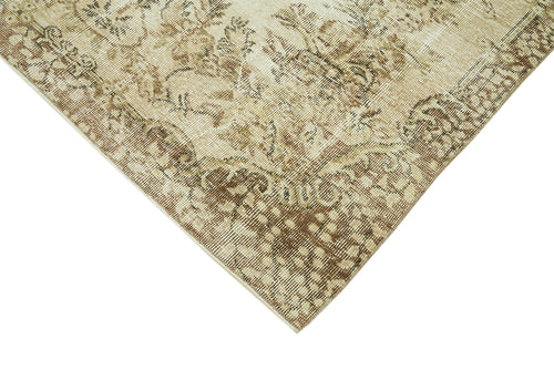 Vintage Beige Vintage Cotton Wool Handmade Area Rug 5'5'' x 8'0''