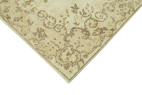 Vintage Beige Vintage Cotton Wool Handmade Area Rug 4'5'' x 8'0''