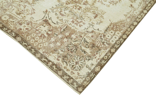 Vintage Beige Vintage Cotton Wool Handmade Area Rug 6'0'' x 9'4''