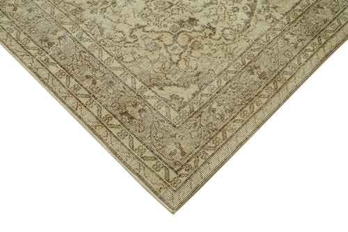 Vintage Beige Vintage Cotton Wool Handmade Area Rug 5'0'' x 8'9''
