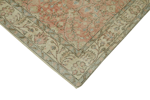 Vintage Beige Vintage Cotton Wool Handmade Area Rug 5'4'' x 9'5''