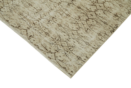 Handmade Area Rug – Vintage Wool Rug Beige Cotton Wool Carpet 4'2''x8'1''