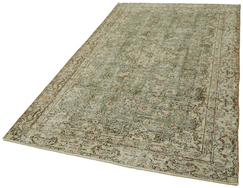 Handmade Area Rug - Vintage Cotton Wool Rug 4'10'' x 8'3'' | Natural Beige