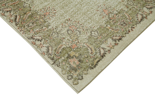 Vintage Beige Vintage Cotton Wool Handmade Area Rug 6'3'' x 9'8''