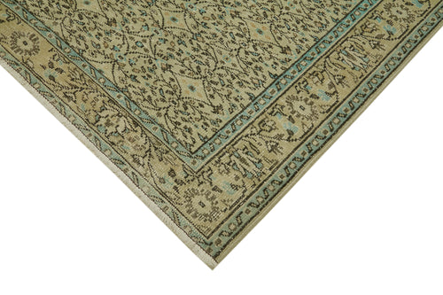 Vintage Beige Vintage Cotton Wool Handmade Area Rug 6'6'' x 9'8''