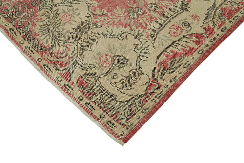 Vintage Beige Vintage Cotton Wool Handmade Area Rug 5'10'' x 10'4''