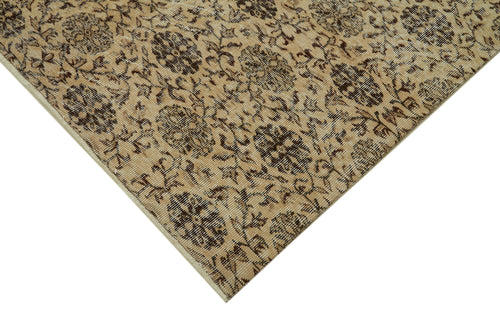 Vintage Beige Vintage Cotton Wool Handmade Area Rug 5'0'' x 8'8''