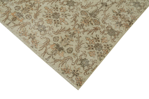 Vintage Beige Vintage Cotton Wool Handmade Area Rug 5'5'' x 9'2''