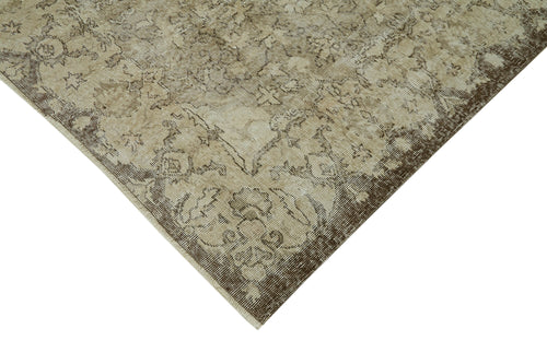 Vintage Beige Vintage Cotton Wool Handmade Area Rug 6'4'' x 9'6''