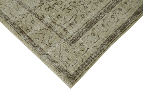 Vintage Beige Vintage Cotton Wool Handmade Area Rug 5'2'' x 8'5''