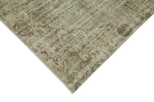 Vintage Beige Vintage Cotton Wool Handmade Area Rug 5'5'' x 9'0''