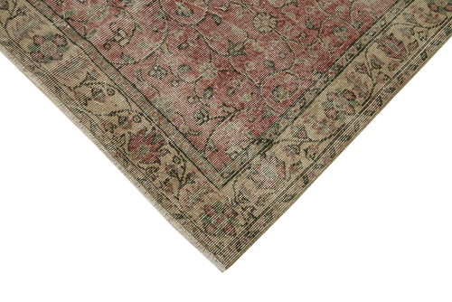 Vintage Beige Vintage Cotton Wool Handmade Area Rug 4'7'' x 8'0''