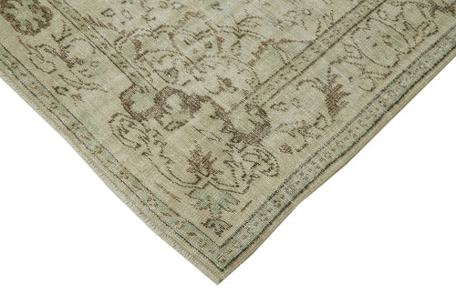 Vintage Beige Vintage Cotton Wool Handmade Area Rug 5'11'' x 9'2''