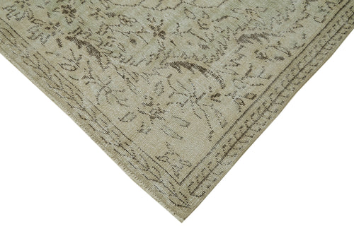 Vintage Beige Vintage Cotton Wool Handmade Area Rug 5'6'' x 9'0''