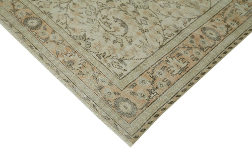 Vintage Beige Vintage Cotton Wool Handmade Area Rug 6'9'' x 10'1''