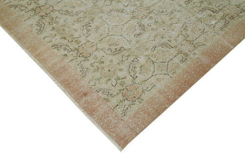 Vintage Beige Vintage Cotton Wool Handmade Area Rug 6'7'' x 10'0''
