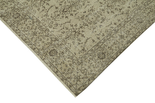 Vintage Beige Vintage Cotton Wool Handmade Area Rug 5'10'' x 9'5''