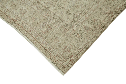Vintage Beige Vintage Cotton Wool Handmade Area Rug 6'8'' x 10'0''