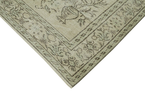 Vintage Beige Vintage Cotton Wool Handmade Area Rug 5'10'' x 9'4''