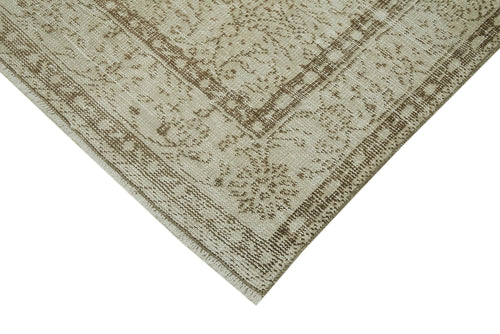 Vintage Beige Vintage Cotton Wool Handmade Area Rug 6'4'' x 10'0''