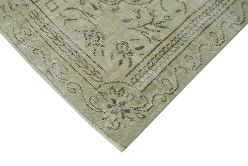 Vintage Beige Vintage Cotton Wool Handmade Area Rug 5'11'' x 8'9''