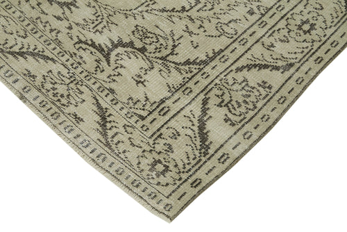 Vintage Beige Vintage Cotton Wool Handmade Area Rug 6'5'' x 9'5''