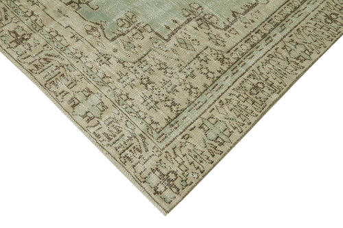 Vintage Beige Vintage Cotton Wool Handmade Area Rug 6'2'' x 10'6''