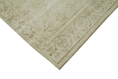 Vintage Beige Vintage Cotton Wool Handmade Area Rug 6'0'' x 8'11''
