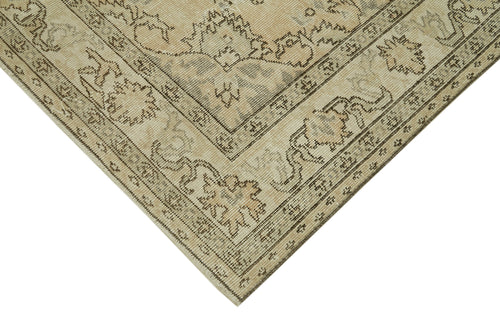 Vintage Beige Vintage Cotton Wool Handmade Area Rug 5'8'' x 8'7''