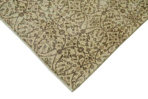Vintage Beige Vintage Cotton Wool Handmade Area Rug 5'10'' x 8'10''