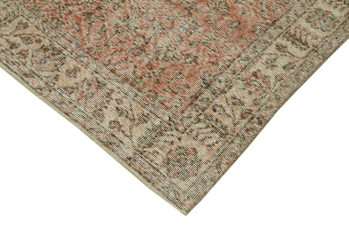 Vintage Beige Vintage Cotton Wool Handmade Area Rug 6'1'' x 9'9''