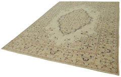 Persian Beige Classic Cotton Wool Handmade Area Rug 7'0'' x 10'4''