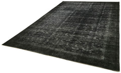 Persian Black Classic Cotton Wool Handmade Area Rug 8'1'' x 11'10''