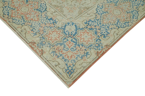 Katar Vintage Beige Vintage Wool Cotton Handmade Rug 9'7'' x 13'7''