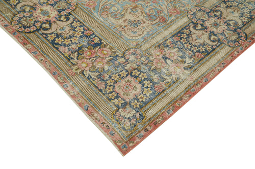 Katar Vintage Beige Vintage Wool Cotton Handmade Rug 9'10'' x 12'9''