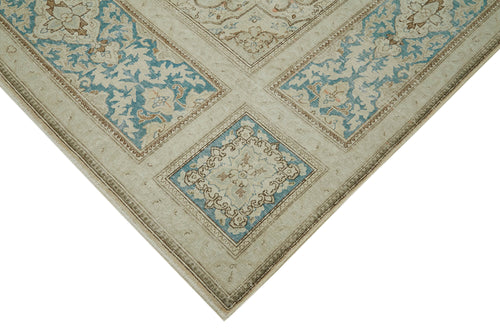 Katar Vintage Beige Vintage Wool Cotton Handmade Rug 9'8'' x 13'3''