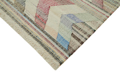 Handmade Area Rug – Vintage Turkish Wool Carpet 8'2''x10'1'' Geometric Cotton Wool