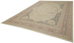 Sumak Beige Classic Wool Cotton Handmade Rug 9'5'' x 13'5''