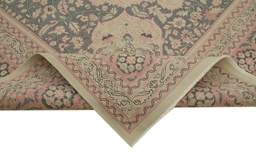 Sumak Beige Classic Wool Cotton Handmade Rug 9'5'' x 13'5''