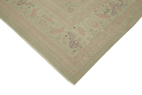 Sumak Beige Classic Wool Cotton Handmade Rug 9'3'' x 13'1''
