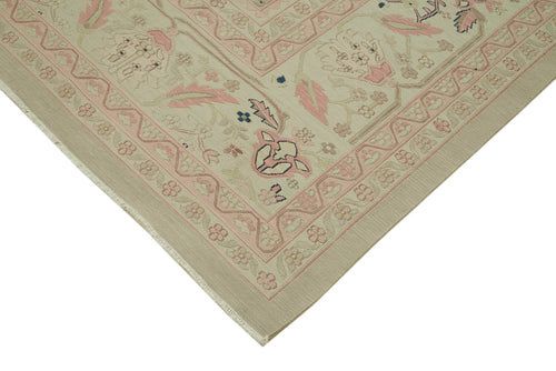 Sumak Beige Classic Wool Cotton Handmade Rug 9'6'' x 13'6''