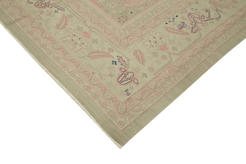 Sumak Beige Classic Wool Cotton Handmade Rug 9'5'' x 13'3''