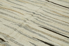 Kendir Beige Geometric Hemp Handmade Rug 8'1'' x 11'11''