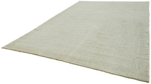 Kendir Beige Geometric Hemp Handmade Rug 9'4'' x 13'5''