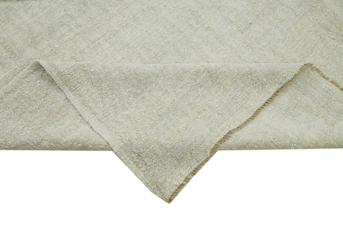 Kendir Beige Geometric Hemp Handmade Rug 9'4'' x 13'5''