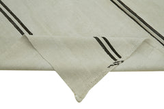 Kendir White Geometric Hemp Handmade Rug 6'11'' x 8'8''